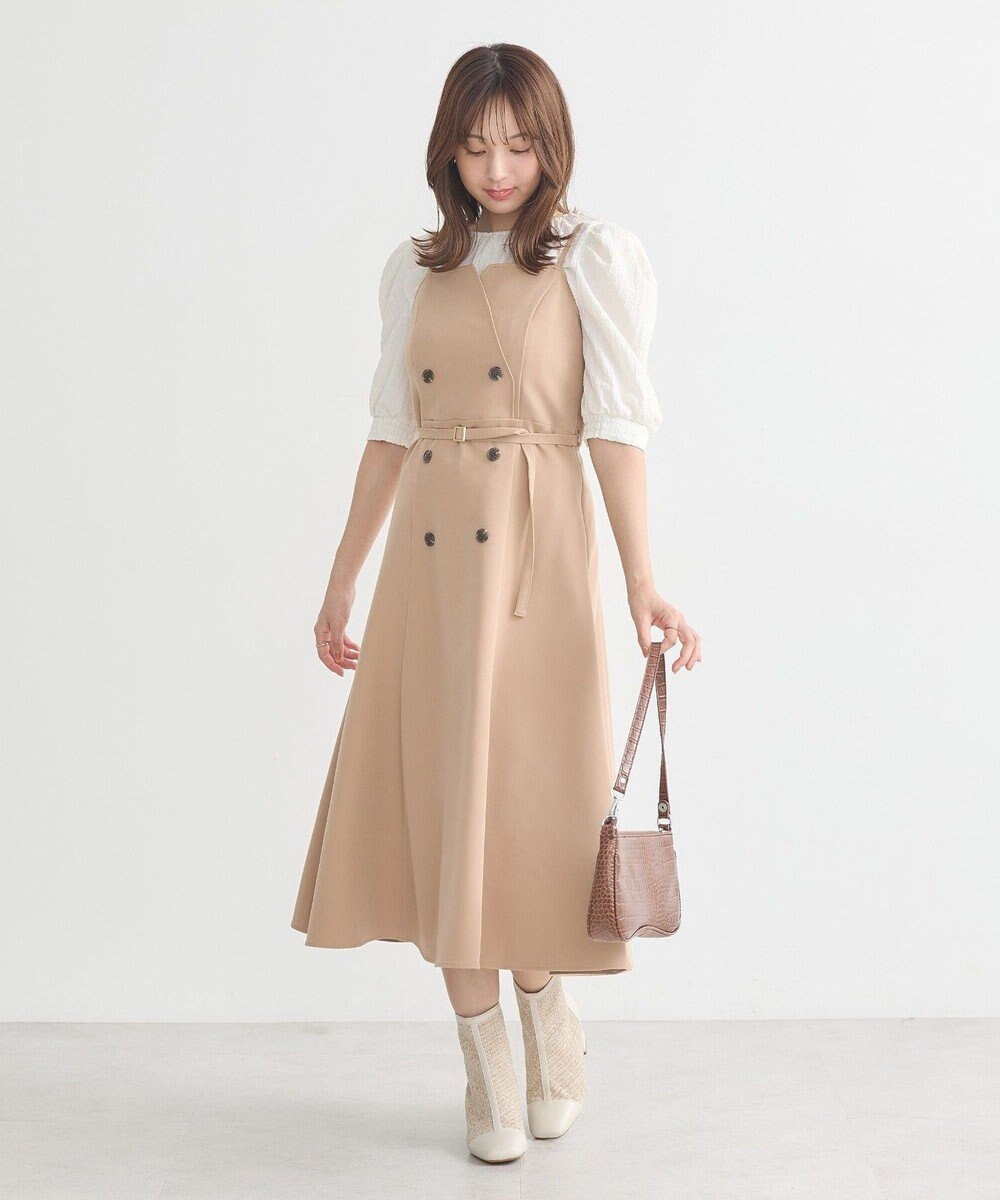 earth music&ecology トレンチ風キャミワンピース 