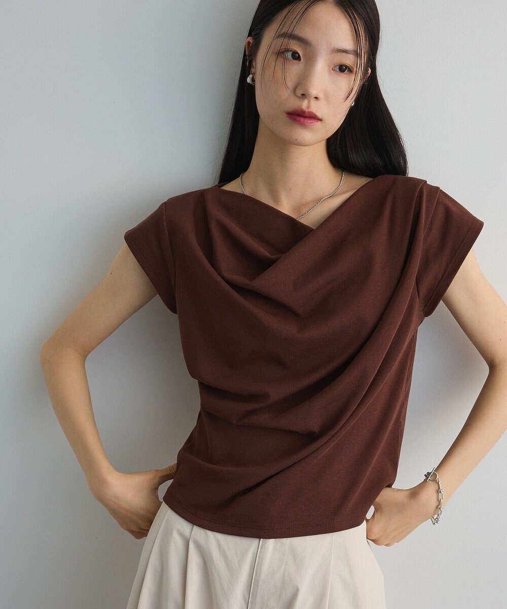 Green Parks ドレープオフショルフレンチ袖Ｔシャツ 