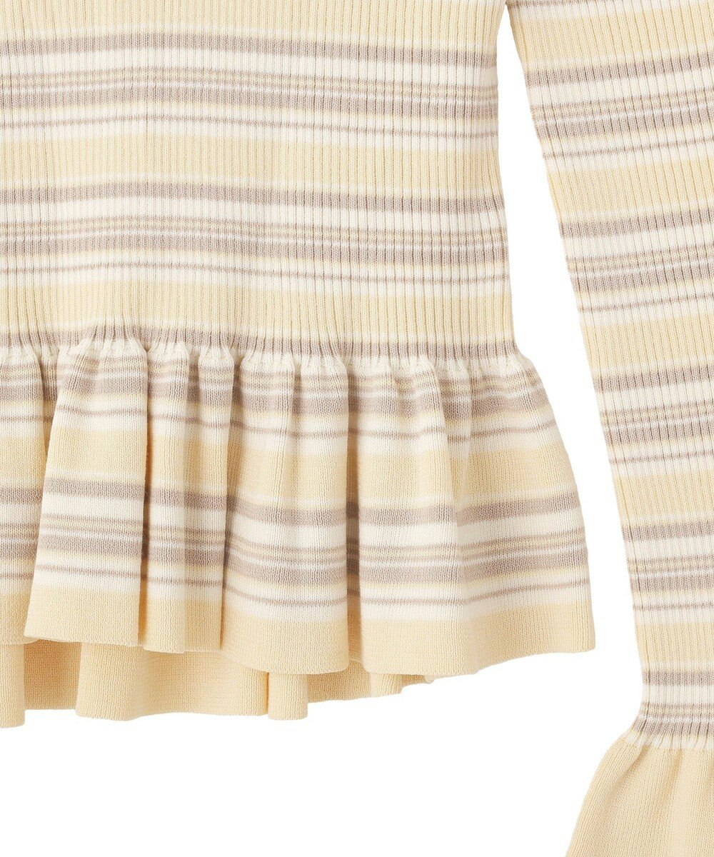 earth music&ecology ペプラムニットプルオーバー 