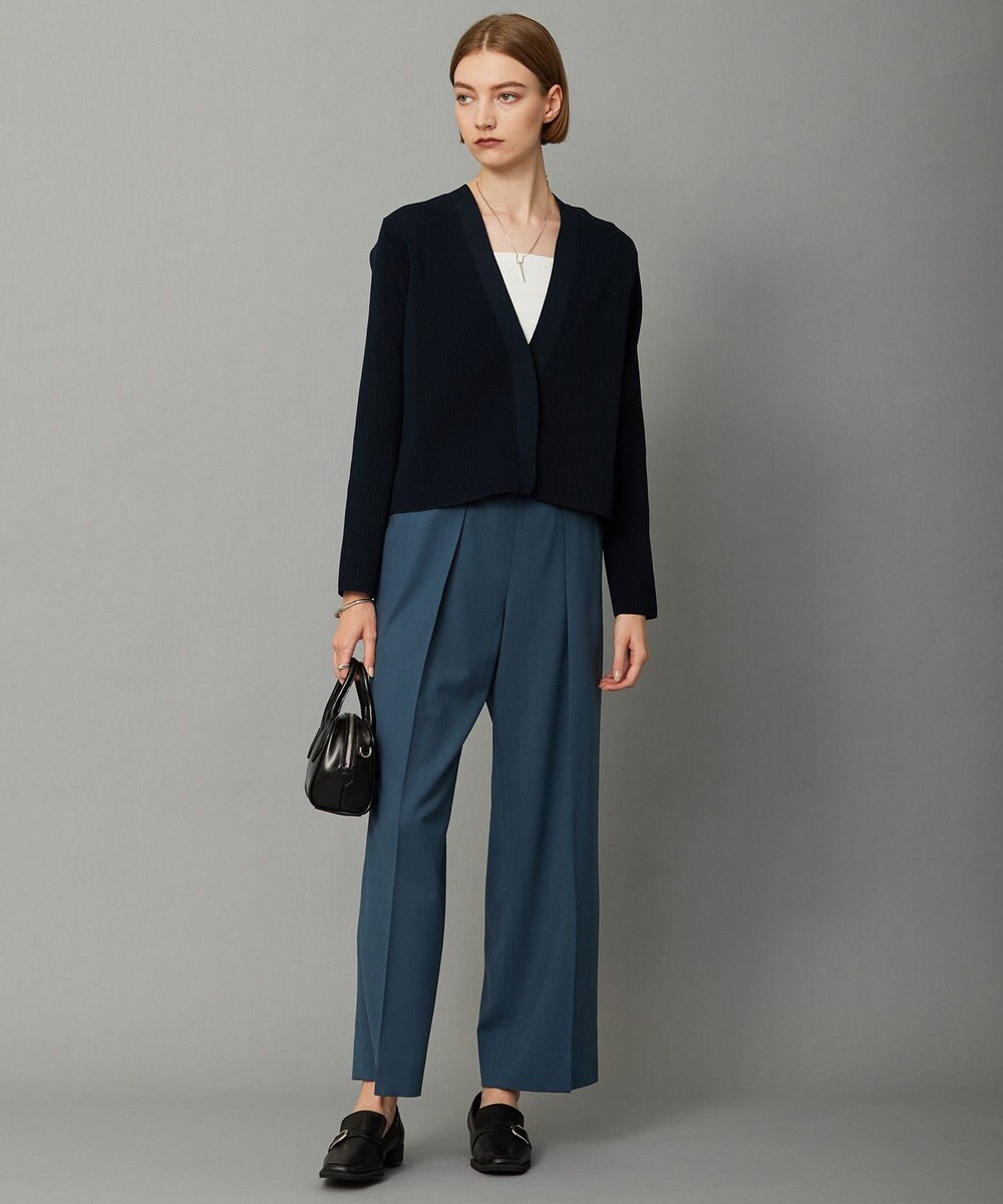 ICB L 【UVケア・洗える】ウール2WAYストレッチ ワイドストレートパンツ 