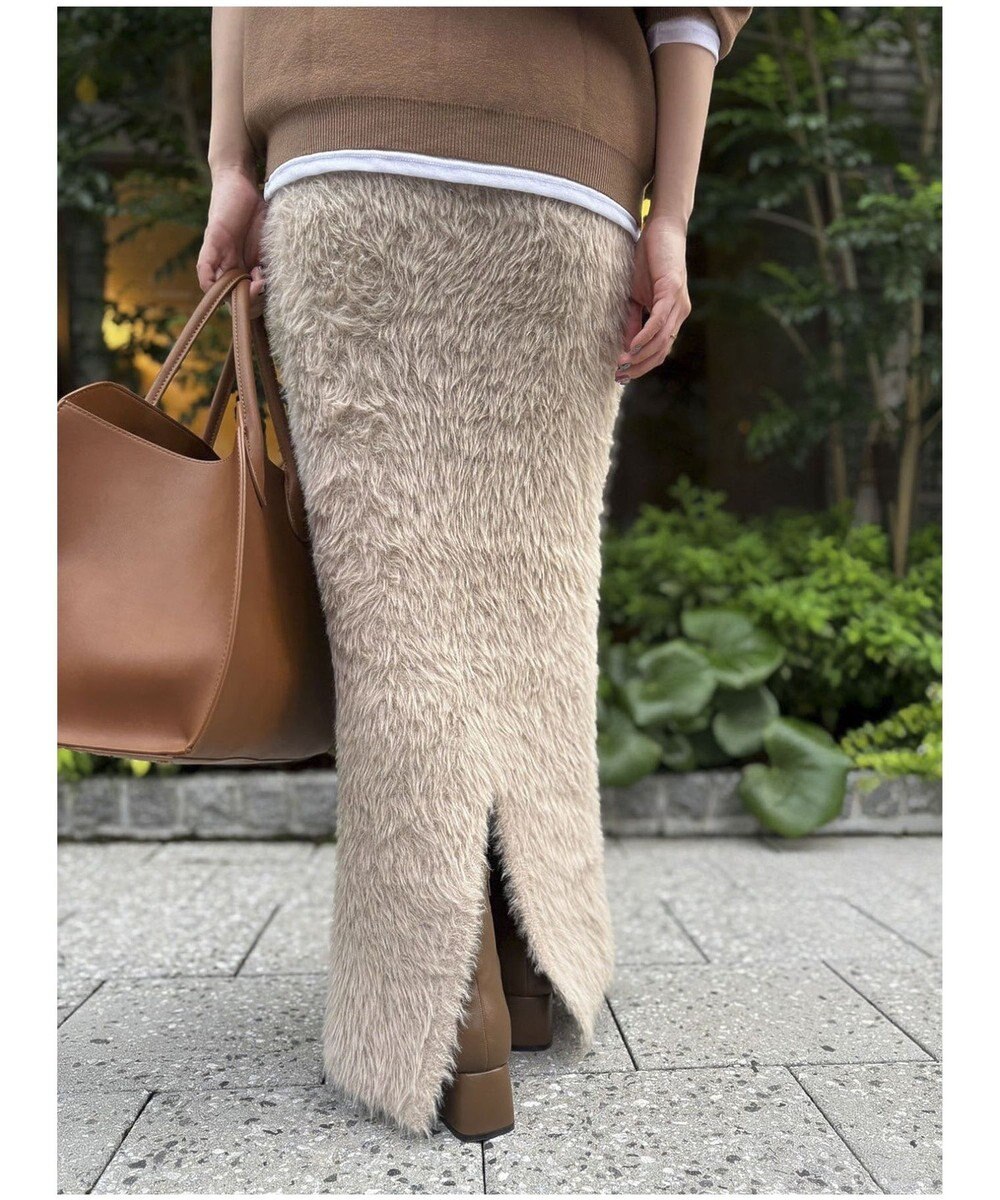 Green Parks シャギーニットスカート 