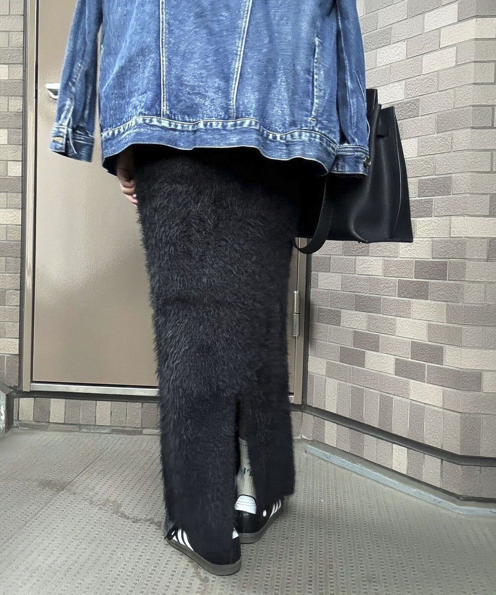 Green Parks シャギーニットスカート 