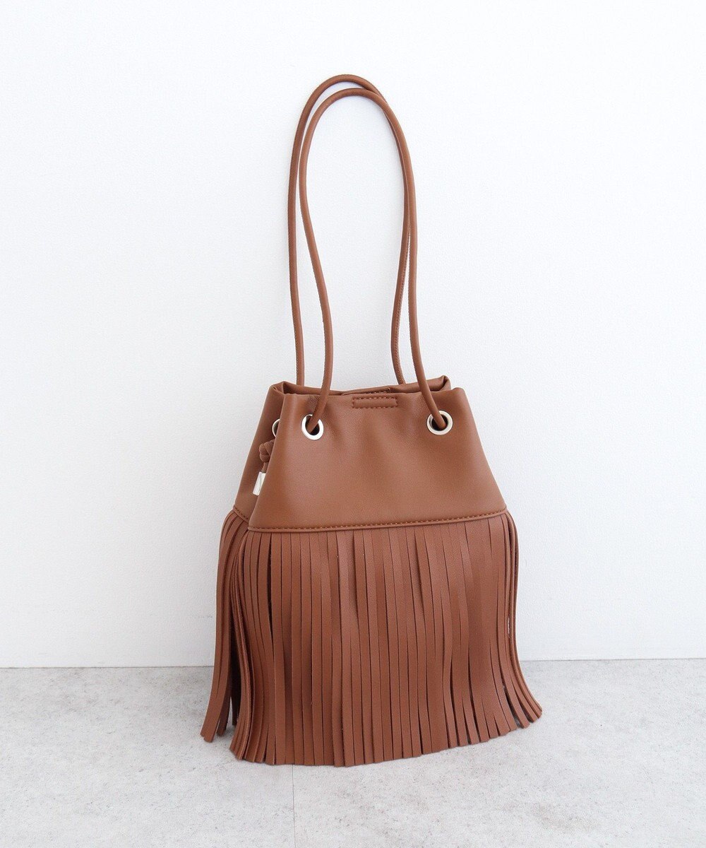 Green Parks ａｎｄｍｉｋｋａ．フリンジ巾着ショルダーバッグ 