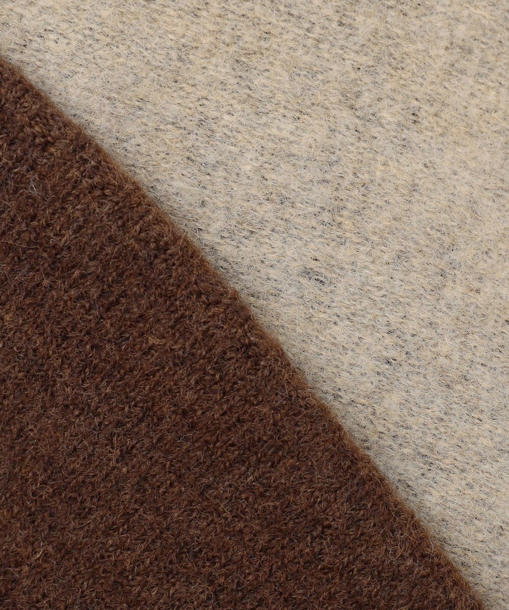 JOSEPH ABBOUD MOUNTAIN 【イタリア糸使用/軽量】パネルボーダー ニットパーカー 