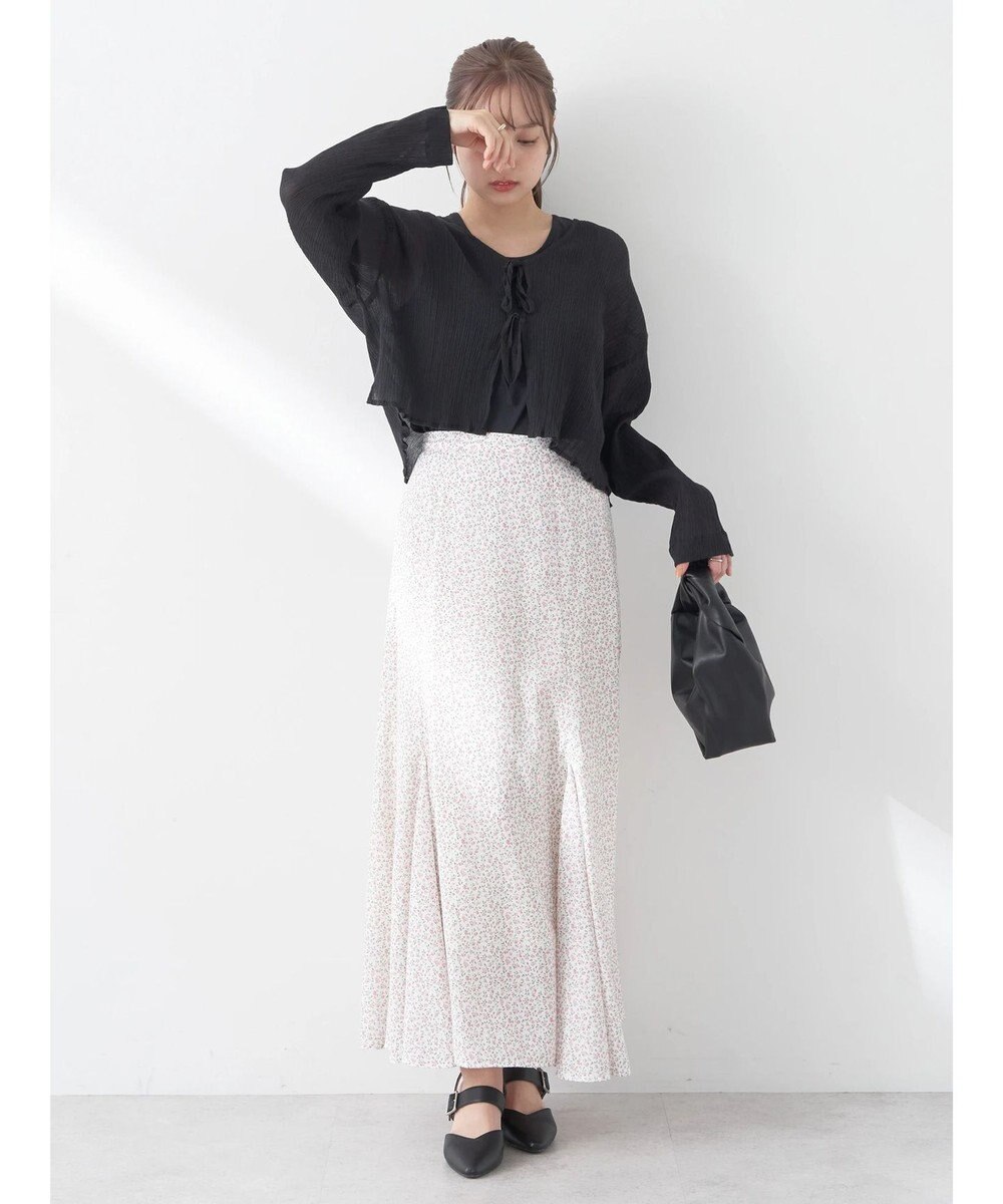 earth music&ecology ＳＥＴ２点クレープリボンブラウス＋インナー 