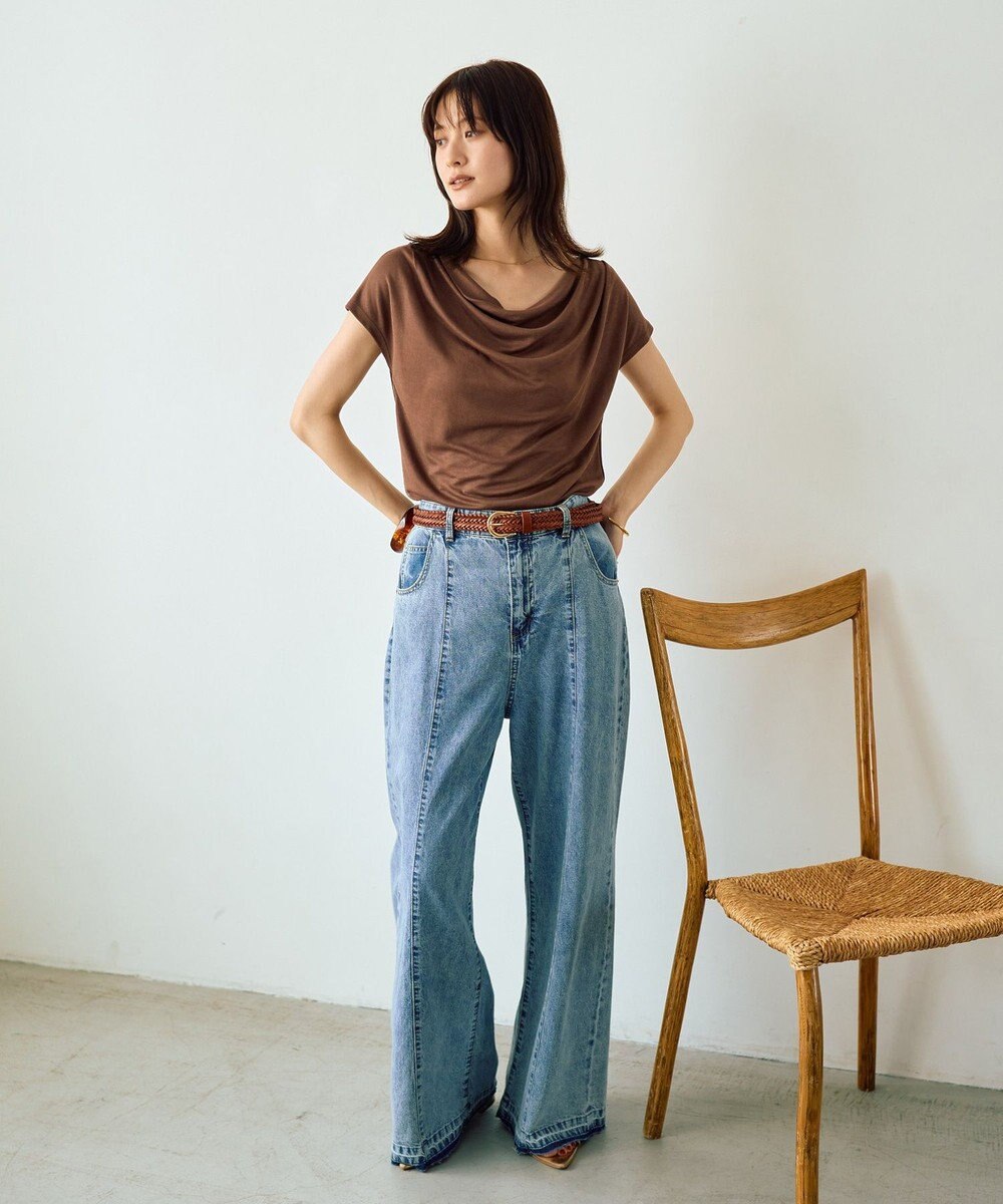 YECCA VECCA 【接触冷感】ドレープカットトップス 