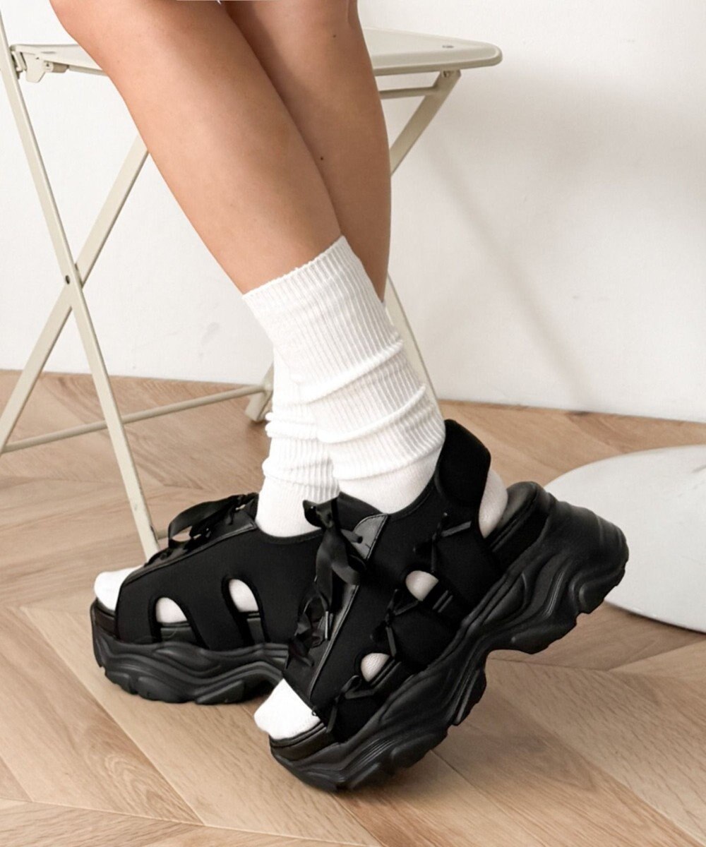 WEGO 厚底レースアップリボンスポサン 