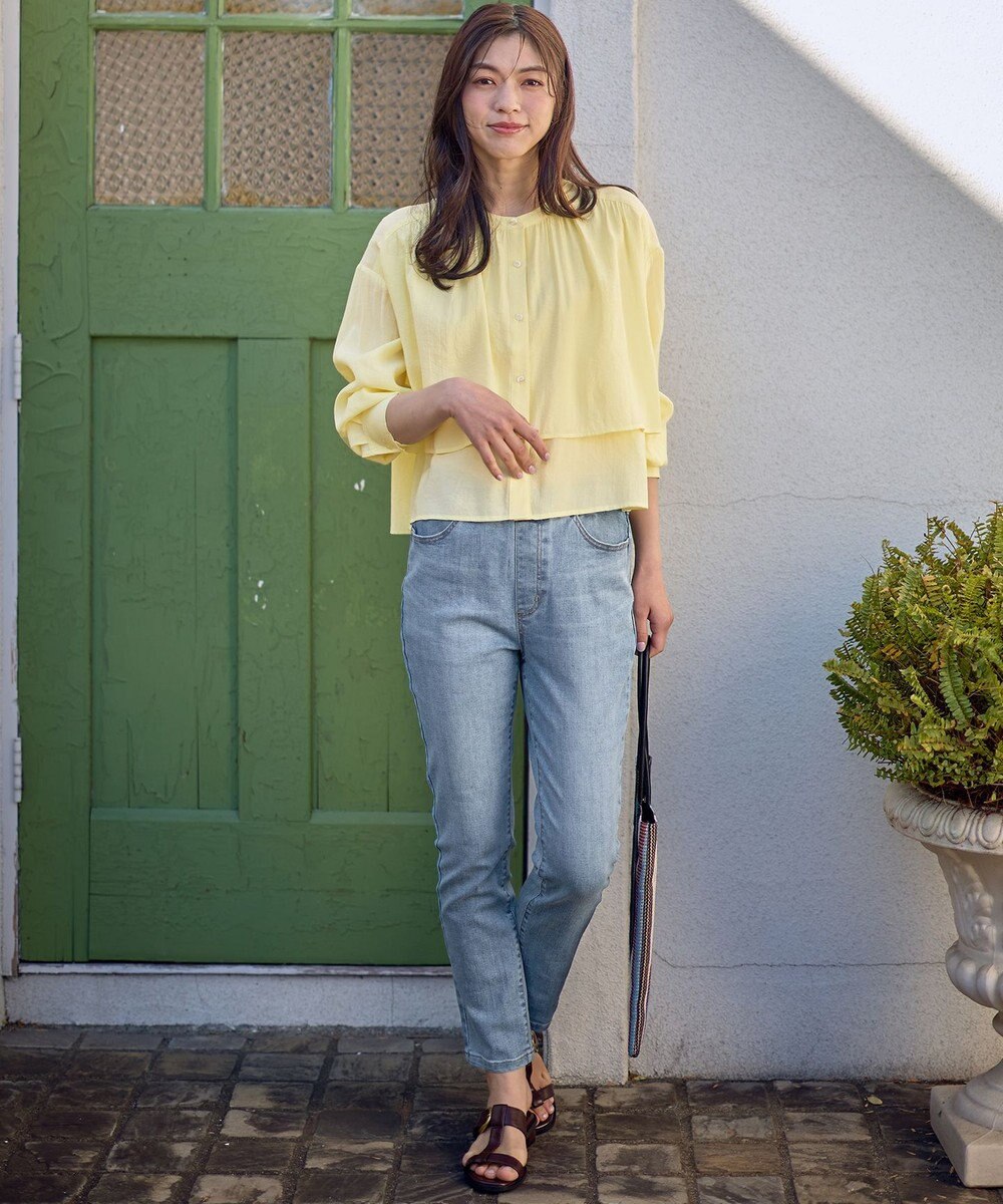 ANY ラッフルクロップドシャツ 