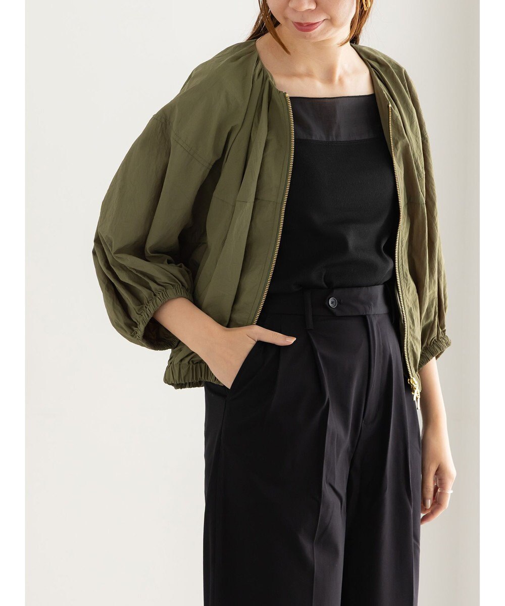 Te chichi タックギャザーボリュームポンチョブルゾン 