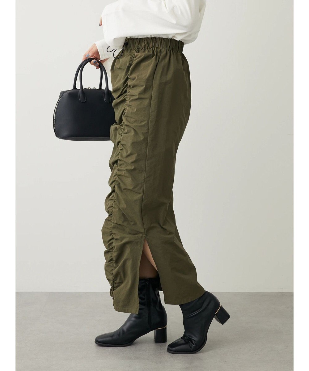 Green Parks ・ＲＡＹ　ＣＡＳＳＩＮ　フロントギャザーナロースカート 