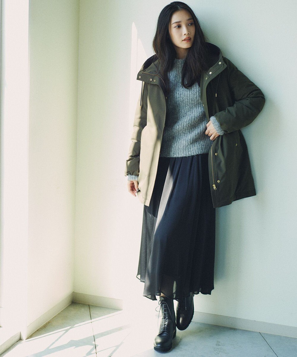 23区 【一部店舗限定/洗える】クレープシフォン フレア スカート 