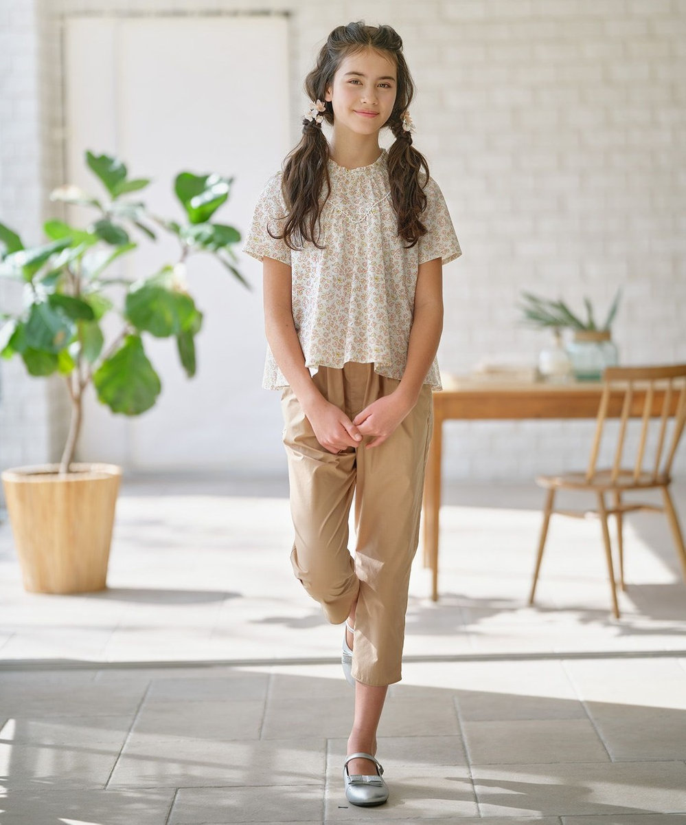 組曲 KIDS 【150-160㎝】バックリボンクロップド パンツ 