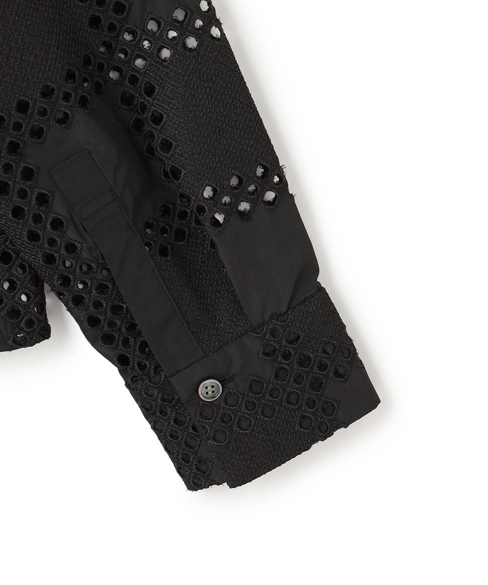 ICB L スクエアエンブロイダリー クロップドシャツ 