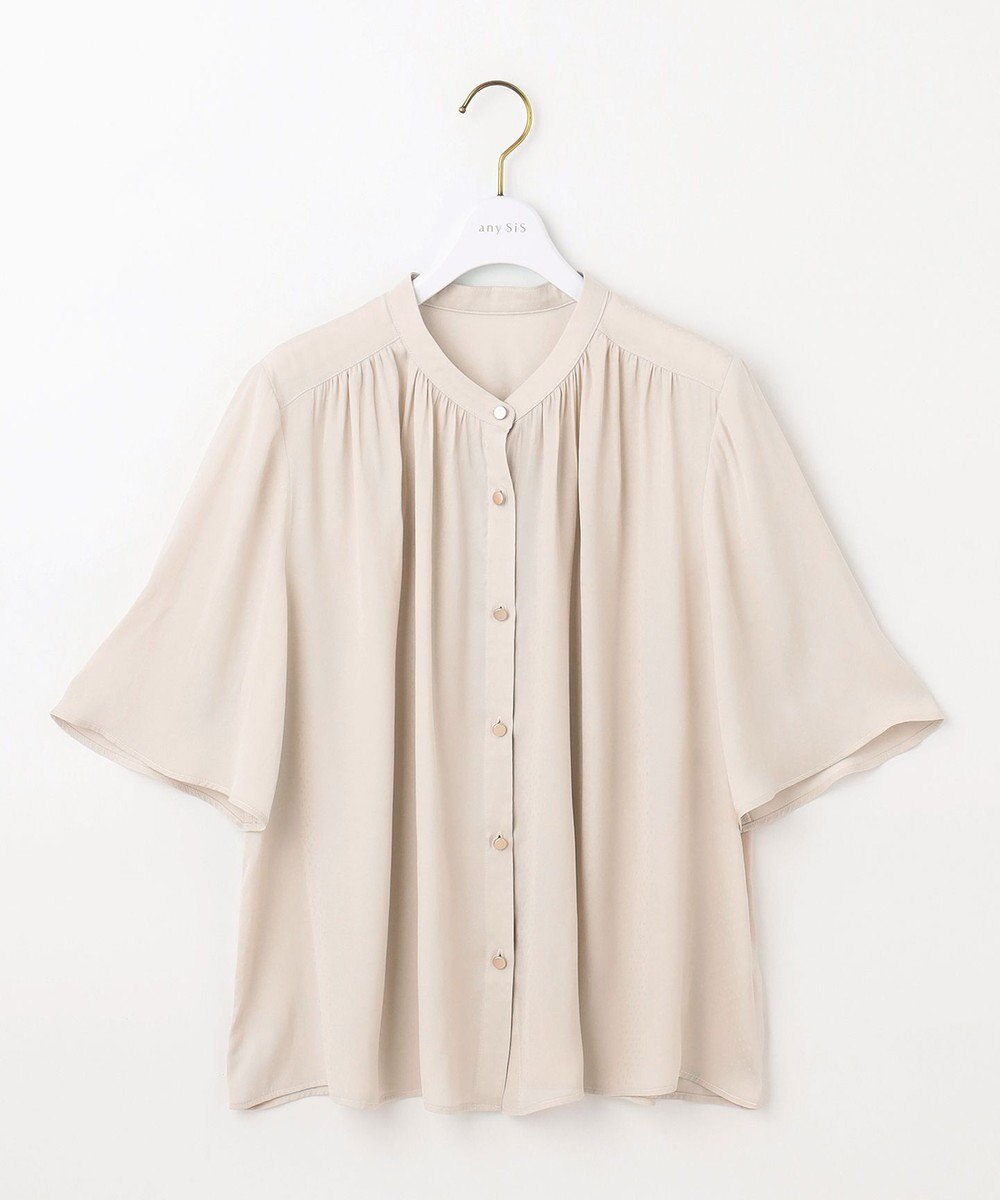 ANY SIS 【洗える】サテンドビー ブラウス 