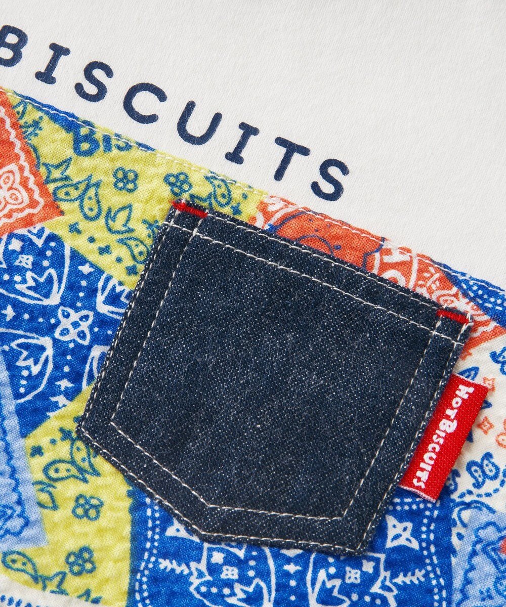 MIKI HOUSE HOT BISCUITS 【80-120cm】バンダナ柄 半袖Tシャツ 