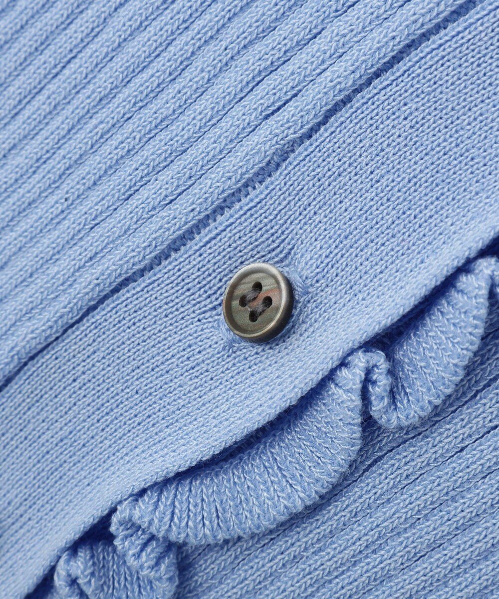 earth music&ecology ミニフリルポロカーディガン 