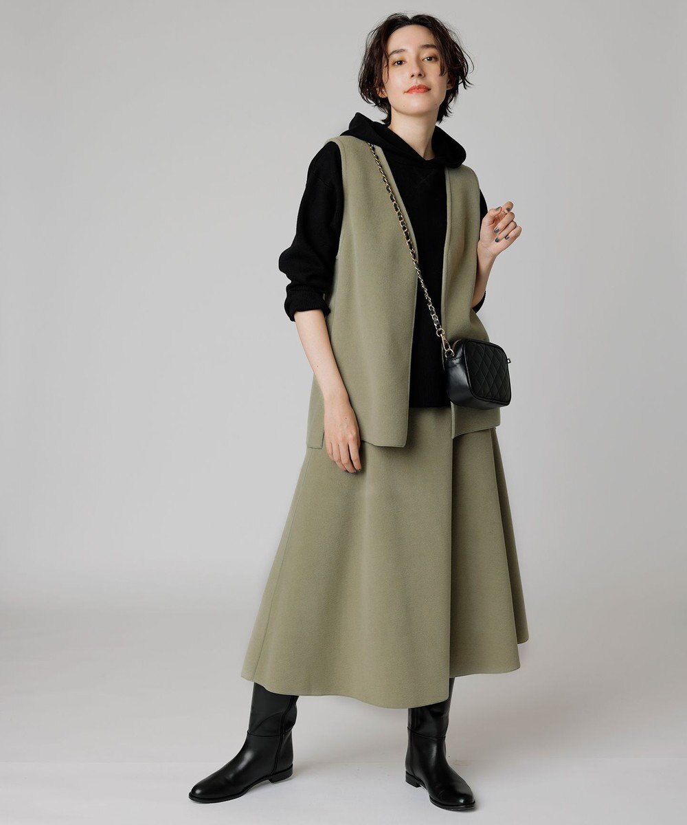 UNFILO 【セットアップ対応】ウールライク ジレ 