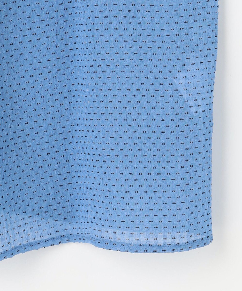 組曲 L 【前後着用可】サッカードビードットプリント ブラウス 