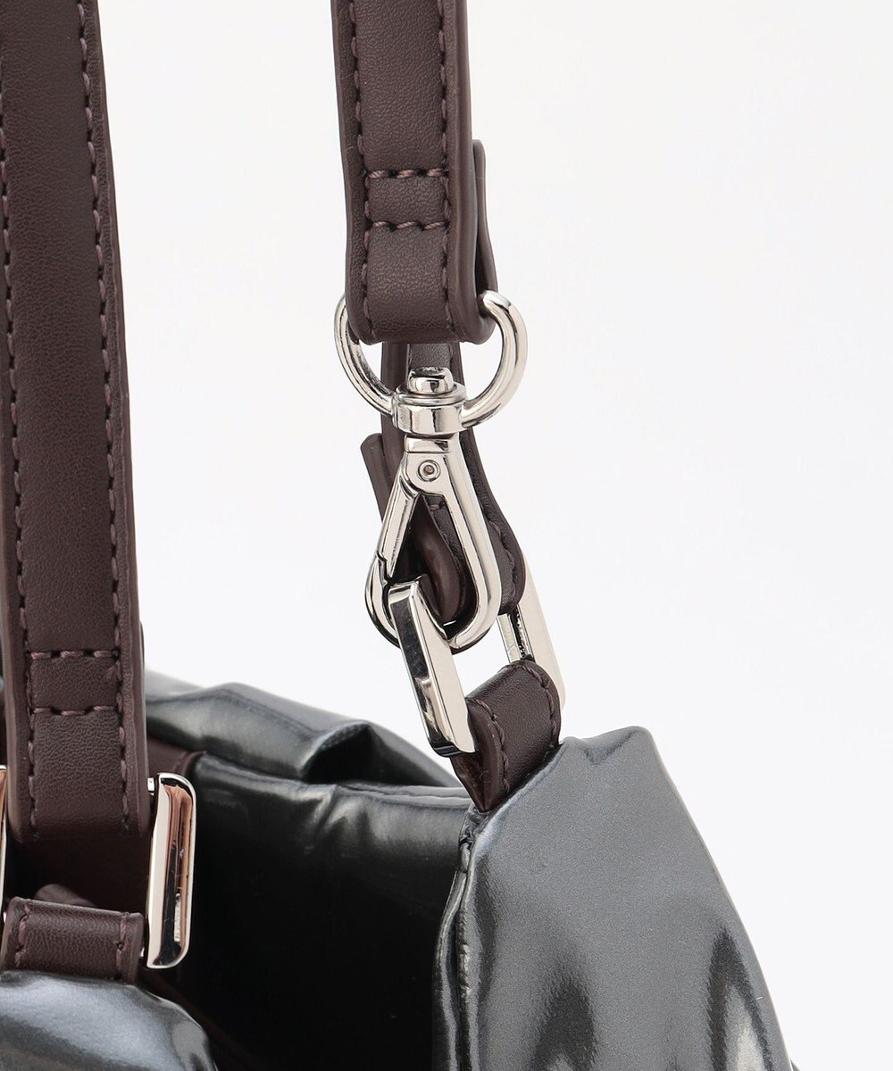 LA BAGAGERIE ソフトエナメル2WAYハンドバッグ Mサイズ 