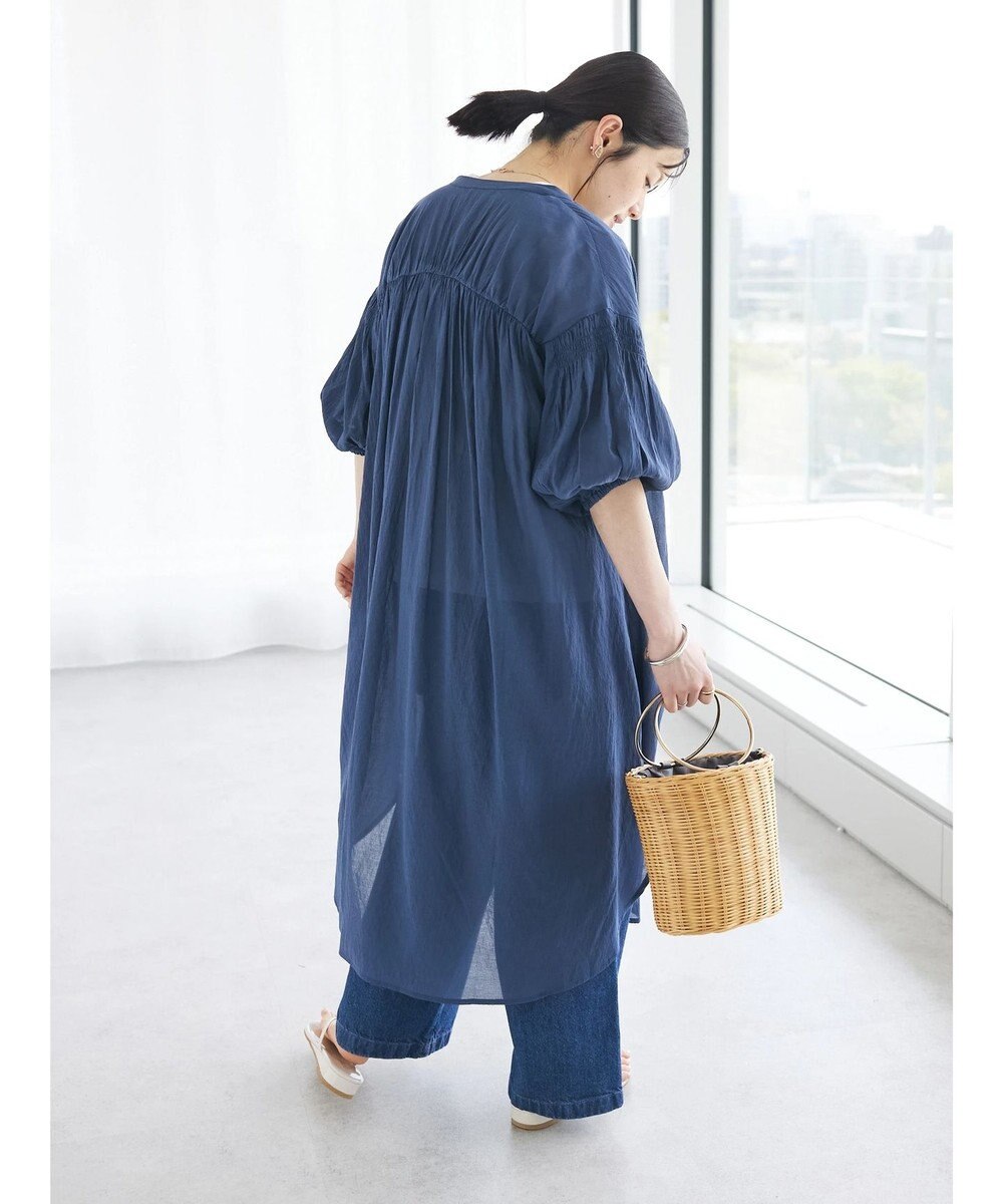 CRAFT STANDARD BOUTIQUE ウ゛ィンテージボイル袖シャーリングワンピース 