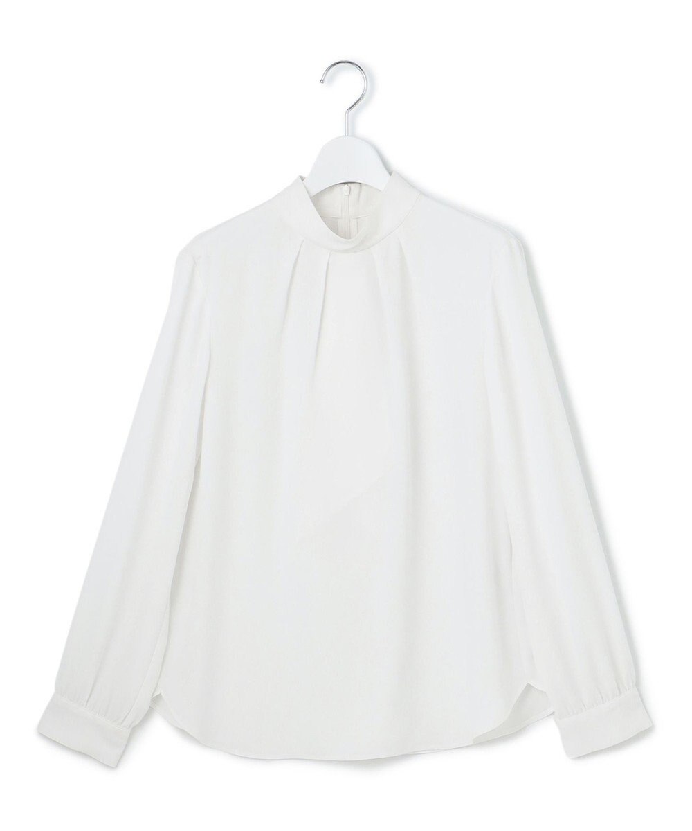 23区 【吸水速乾/UVケア/防シワ性】バックサテンアムンゼン ボウタイ付き 2WAY ブラウス 