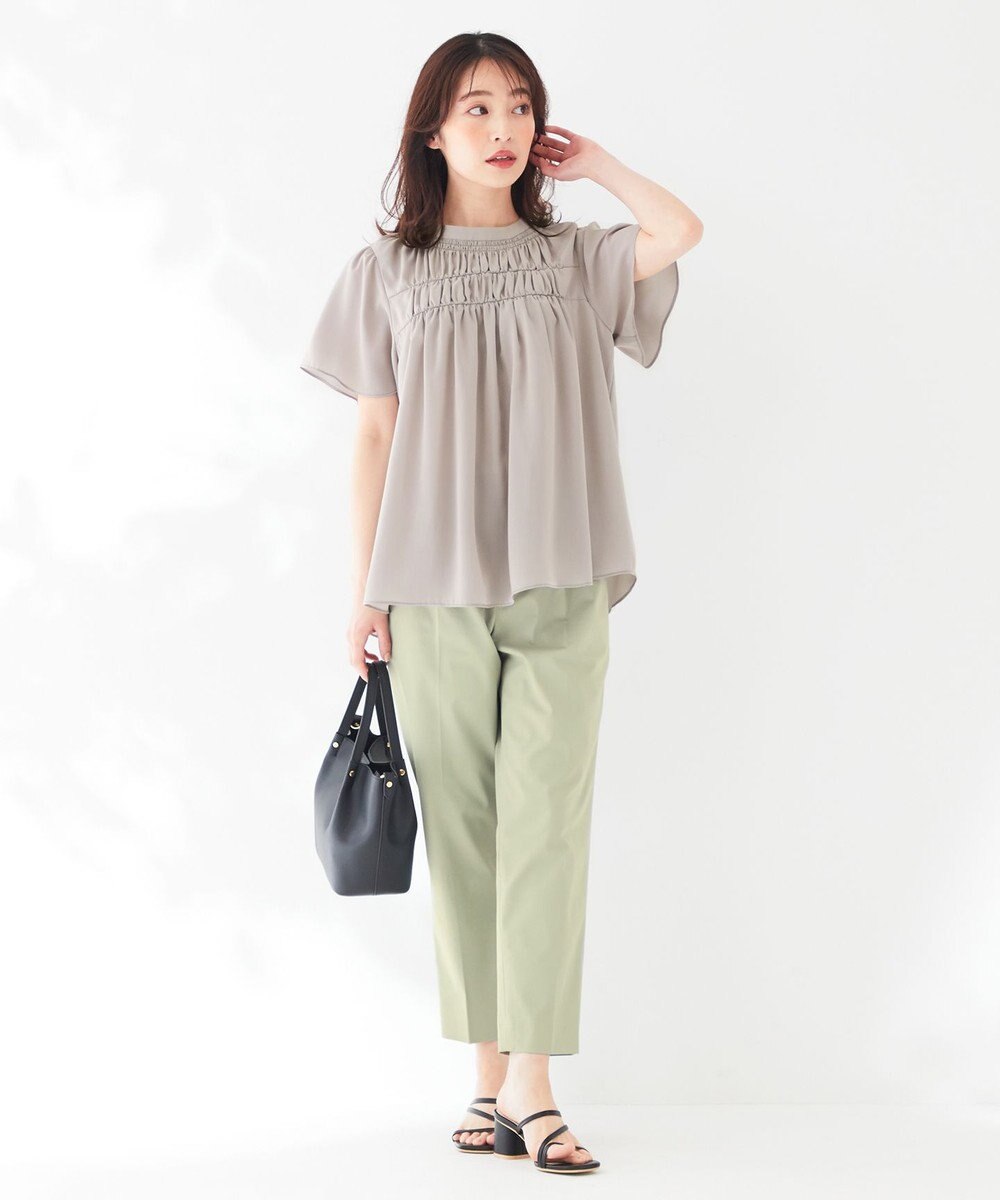 ANY SIS 【2WAY】シャンブレーカッセン ブラウス 