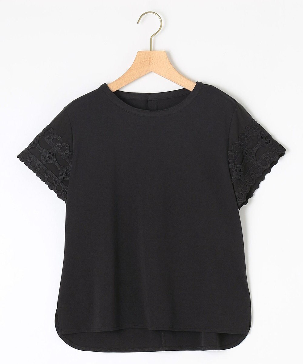 組曲 レーススリーブシルケット カットソー 