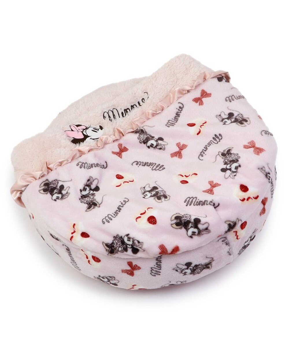 PET PARADISE ディズニー ミニーマウス 丸形寝袋 遠赤外線 《ケーキ柄》 50cm 