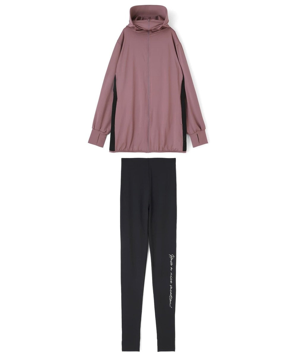 San-ai Resort（三愛水着楽園） 【UPF50＋】　WEB限定　つば付きラッシュ・レギンスセット　M・L　　【San-ai Resort（サンアイリゾート）】 