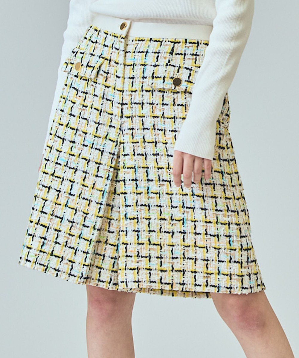 GRACE CONTINENTAL チュールヤーンツイードパンツ 