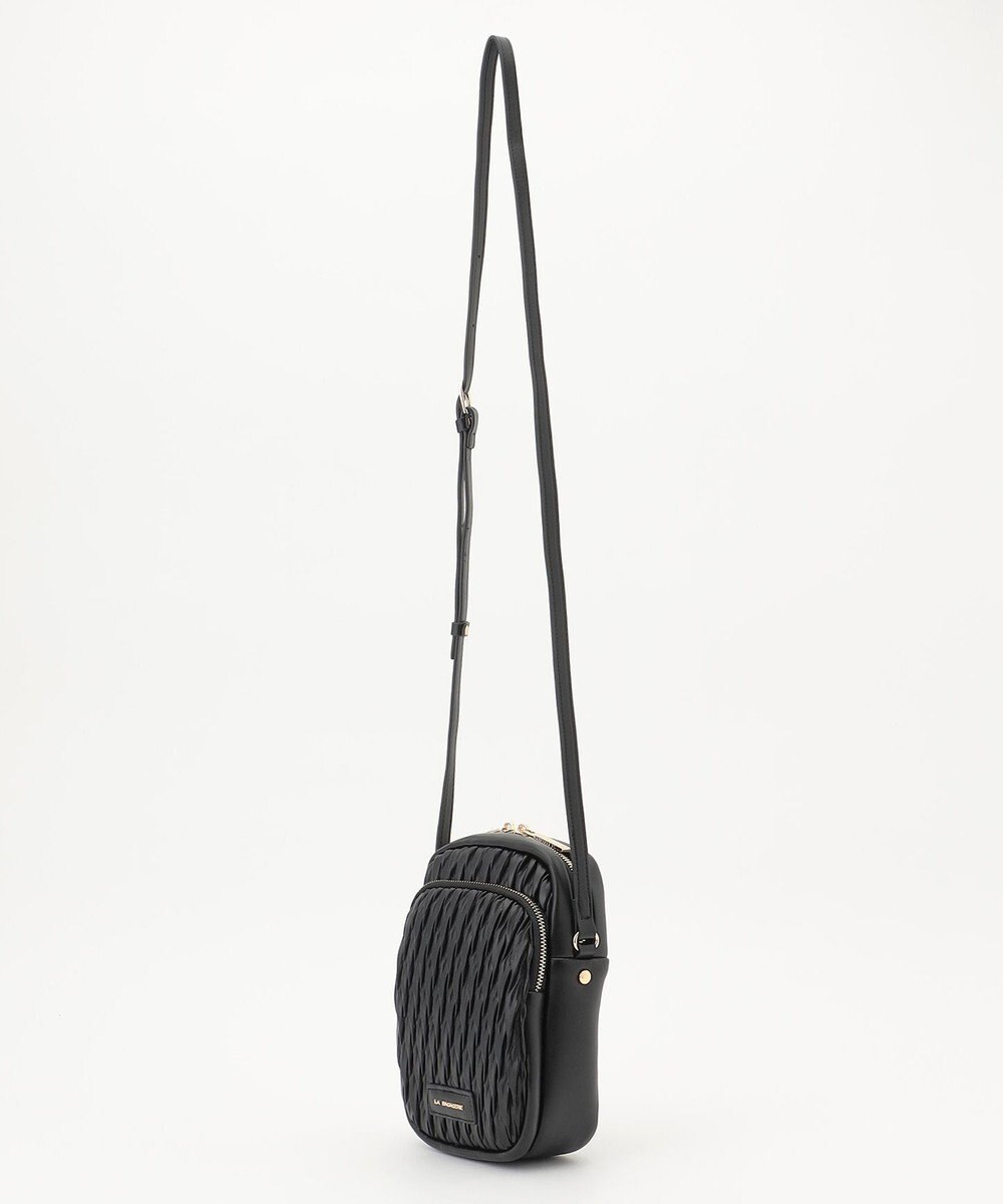 LA BAGAGERIE ランダムプリーツショルダーバッグ タテ 