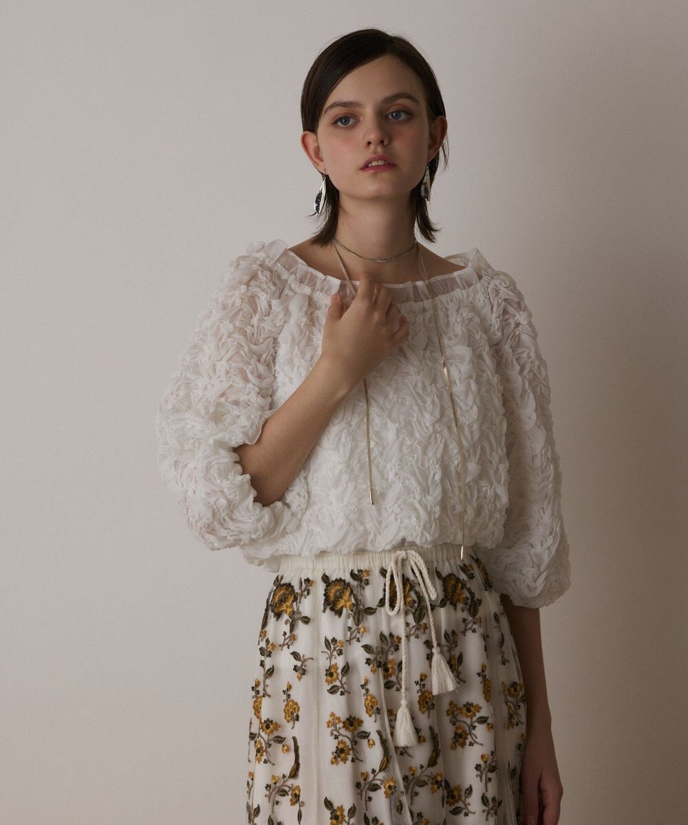 GRACE CONTINENTAL シャーリングトップ 