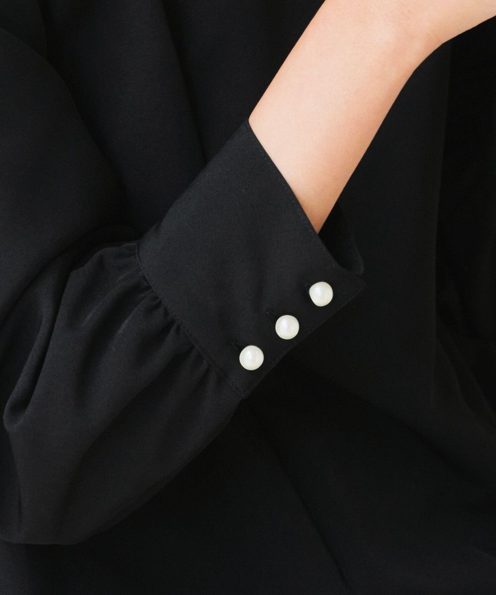 Tiaclasse 【ダブルクロス】パフスリーブペプラムチュニックブラウス 