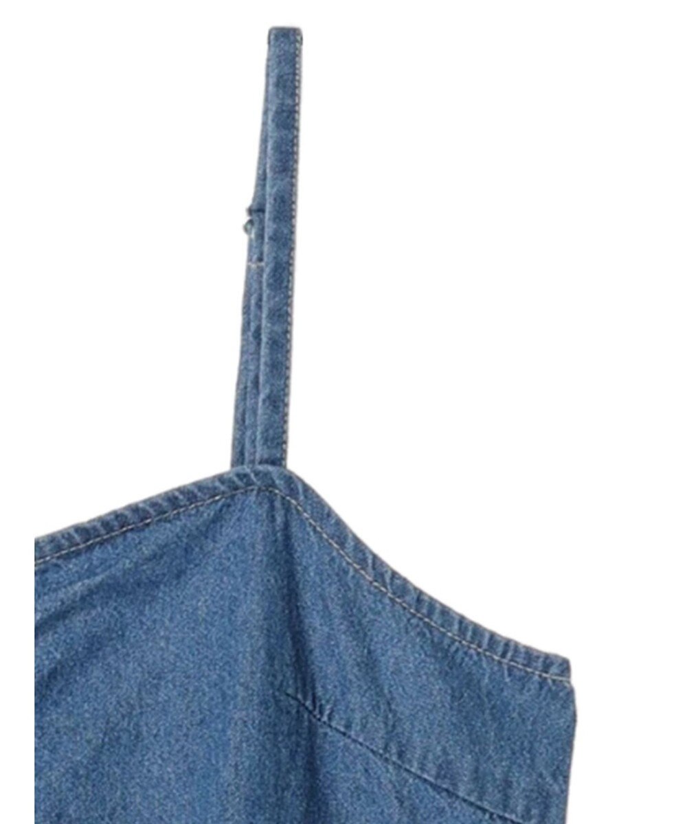 earth music&ecology デニムバックレースアップワンピース 