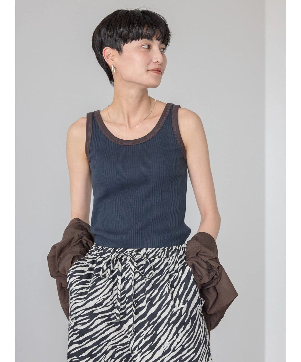 AMERICAN HOLIC バイカラーテレコタンクトップ 