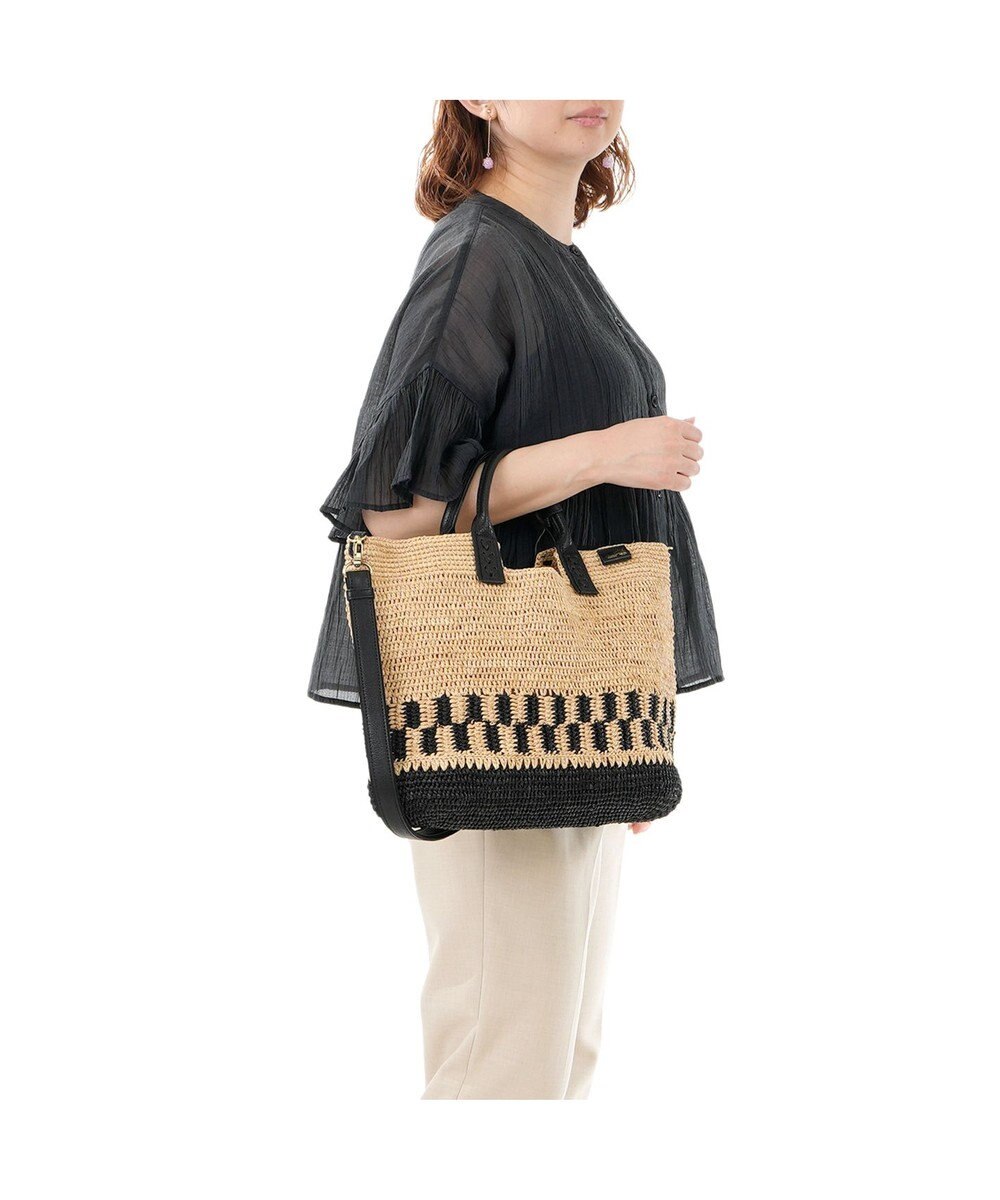 IBIZA ラフィア　２ＷＡＹバッグ　（Ｌ） 