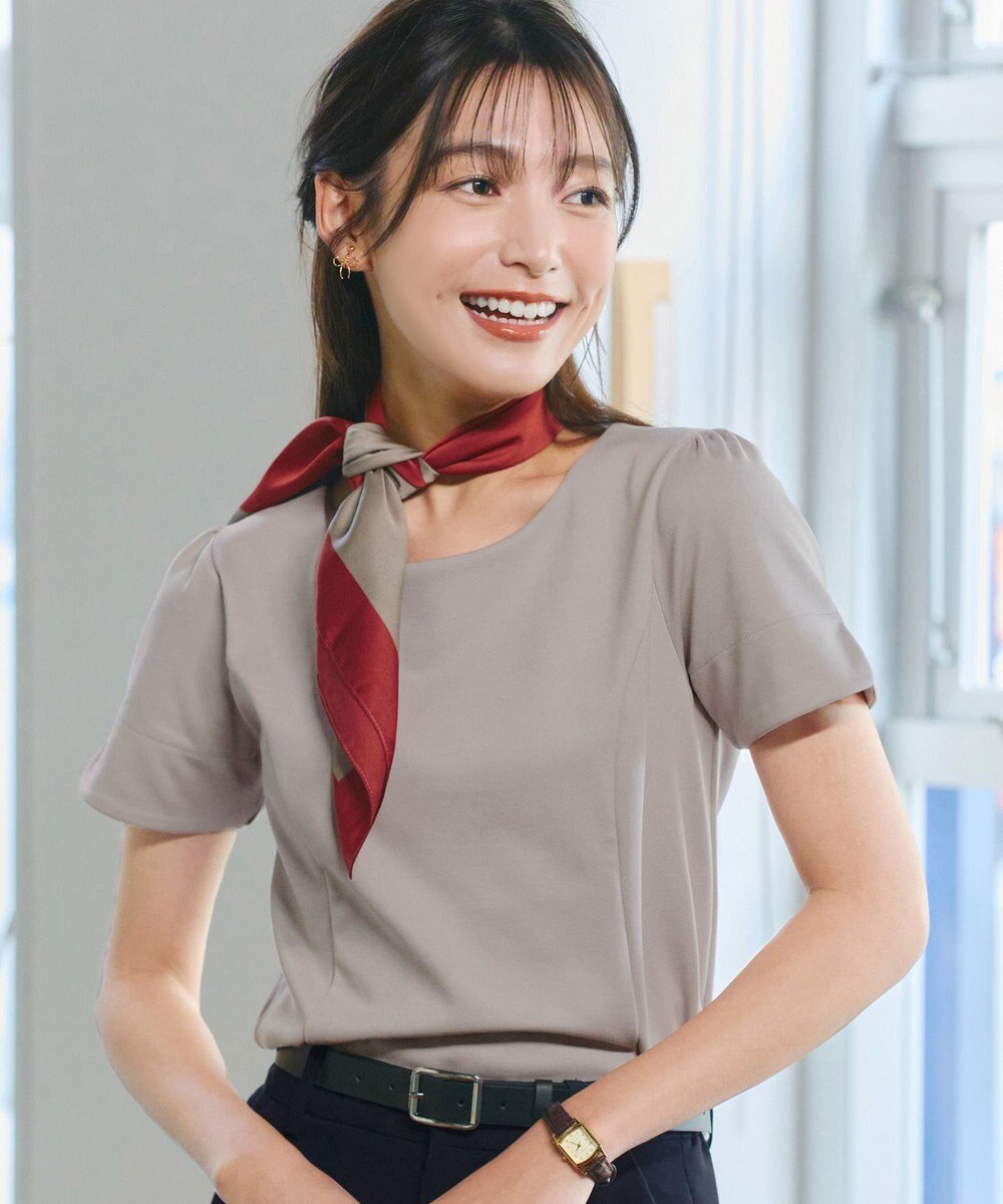 Tiaclasse 【UVカット・吸水速乾】 “きれい見え” パネルラインカットソートップス 