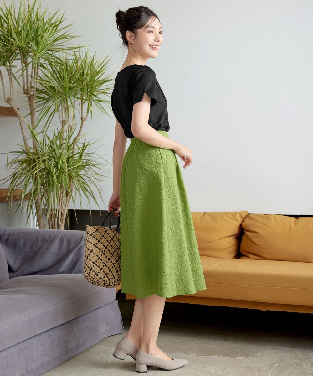 Tiaclasse 【UVカット・吸水速乾】 “きれい見え” パネルラインカットソートップス 