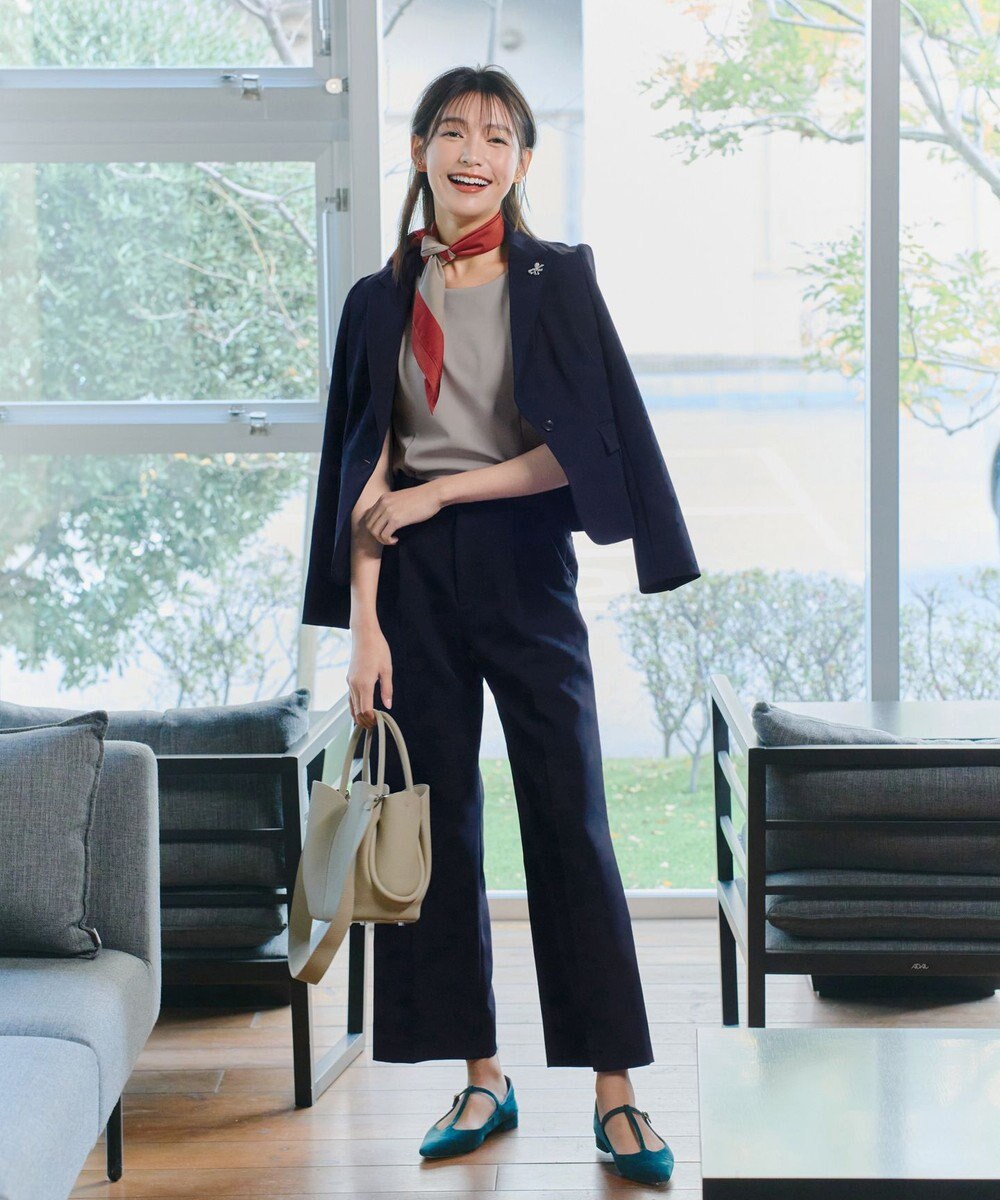 Tiaclasse 【UVカット・吸水速乾】 “きれい見え” パネルラインカットソートップス 