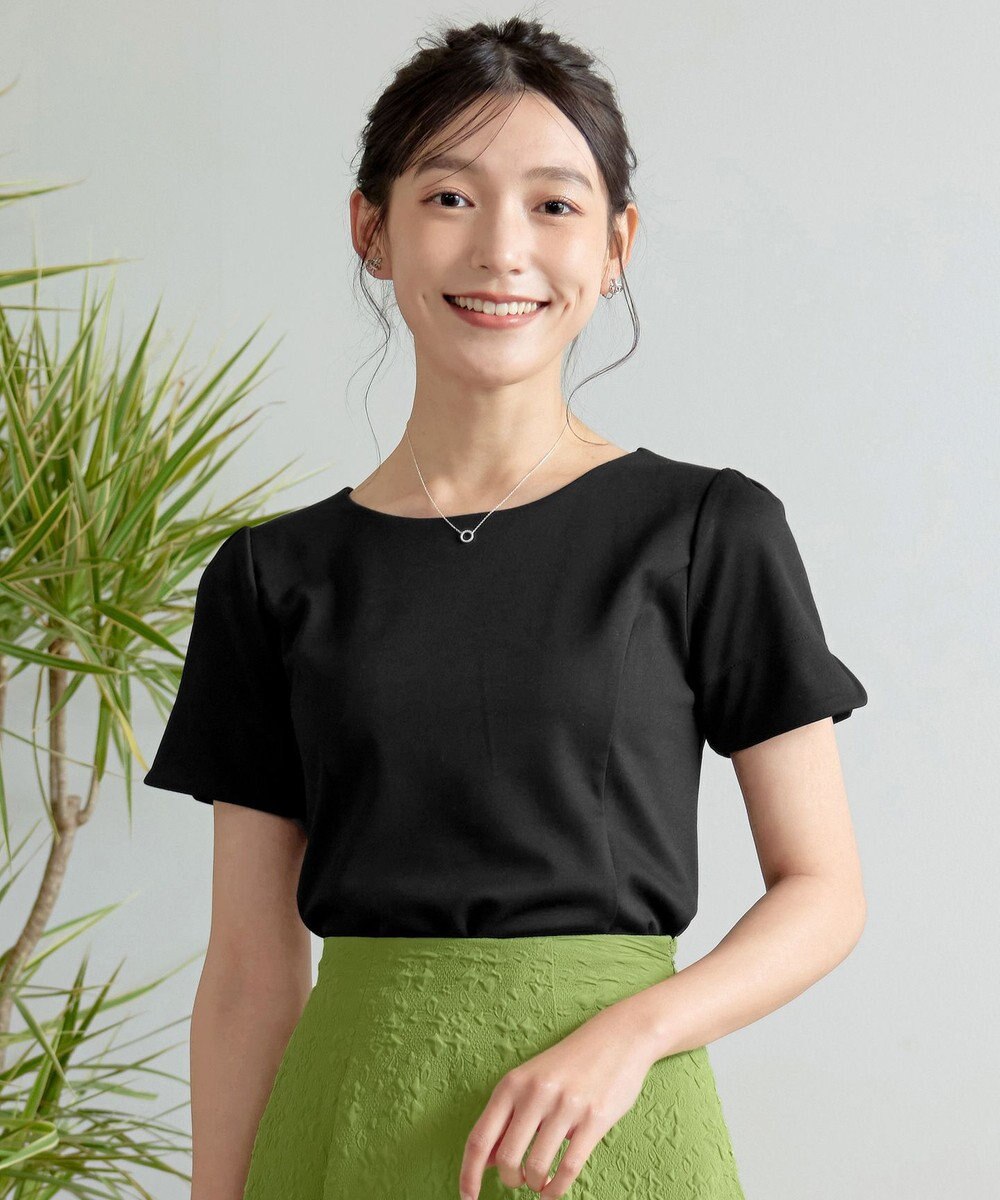 Tiaclasse 【UVカット・吸水速乾】 “きれい見え” パネルラインカットソートップス 