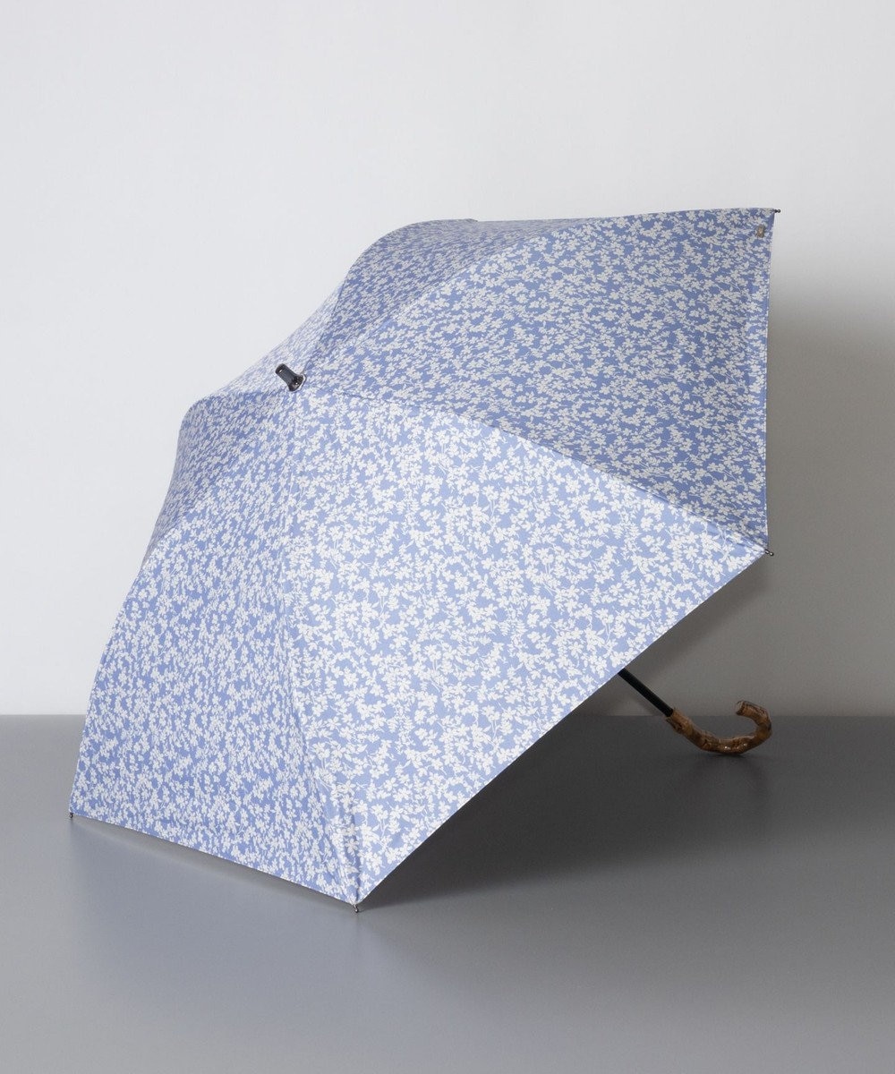 Blao（ブラオ）小花柄プリントプチ折り晴雨兼用傘（トップフラット折傘 