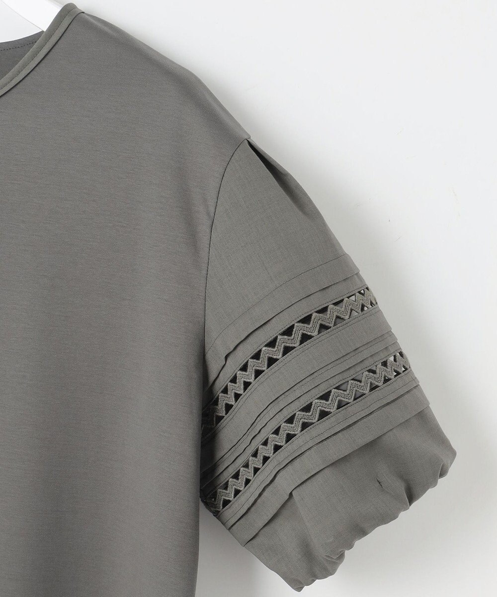 23区 【洗える】アイレットジャージー パフスリーブ カットソー 