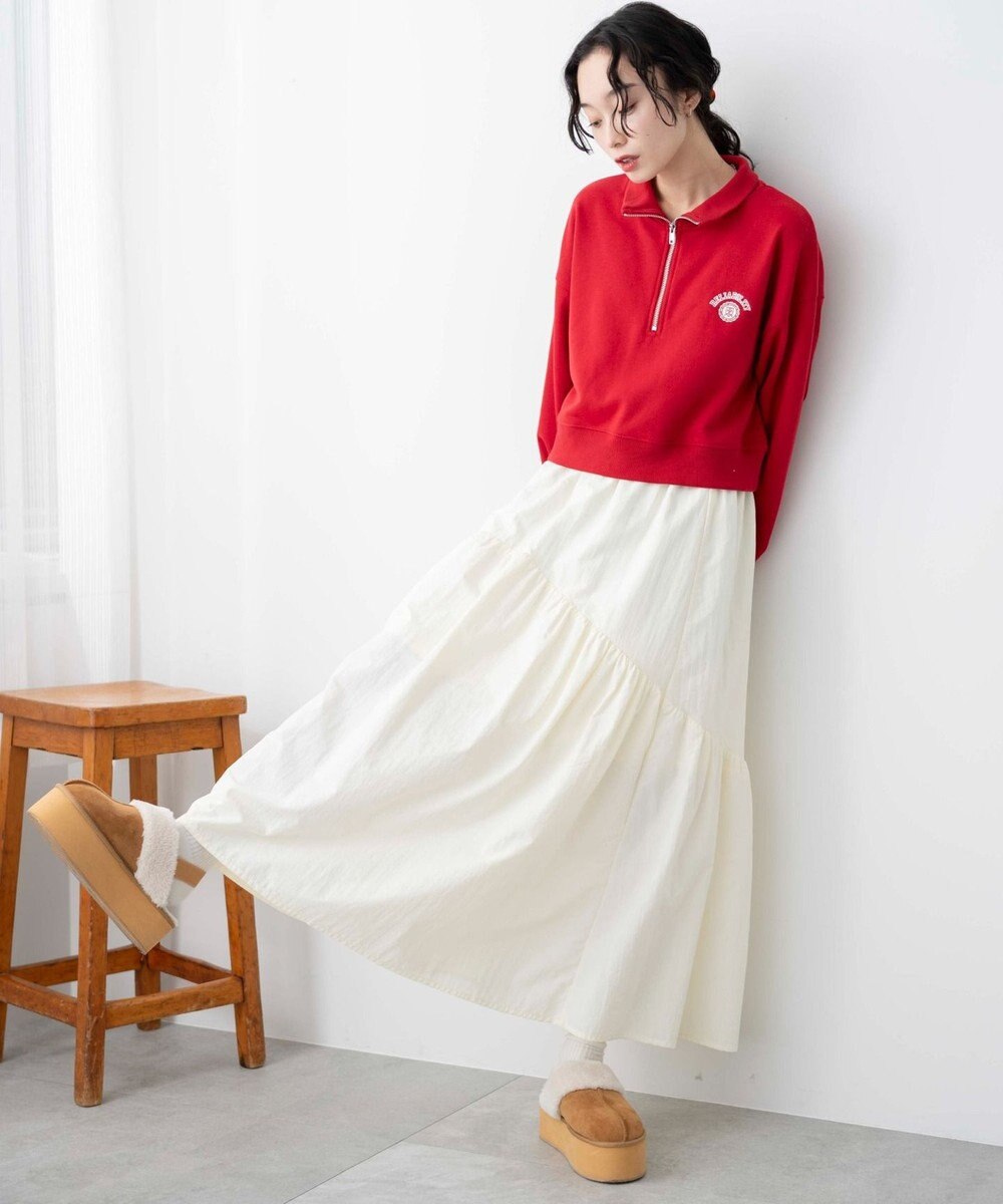 WEGO ハーフジップショートスウェット 