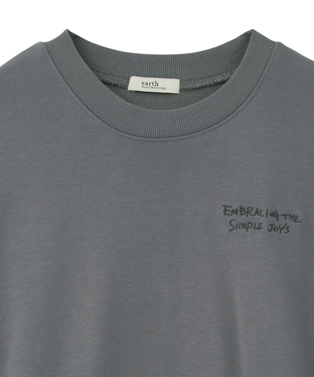 earth music&ecology サイドリブロゴスウェット 