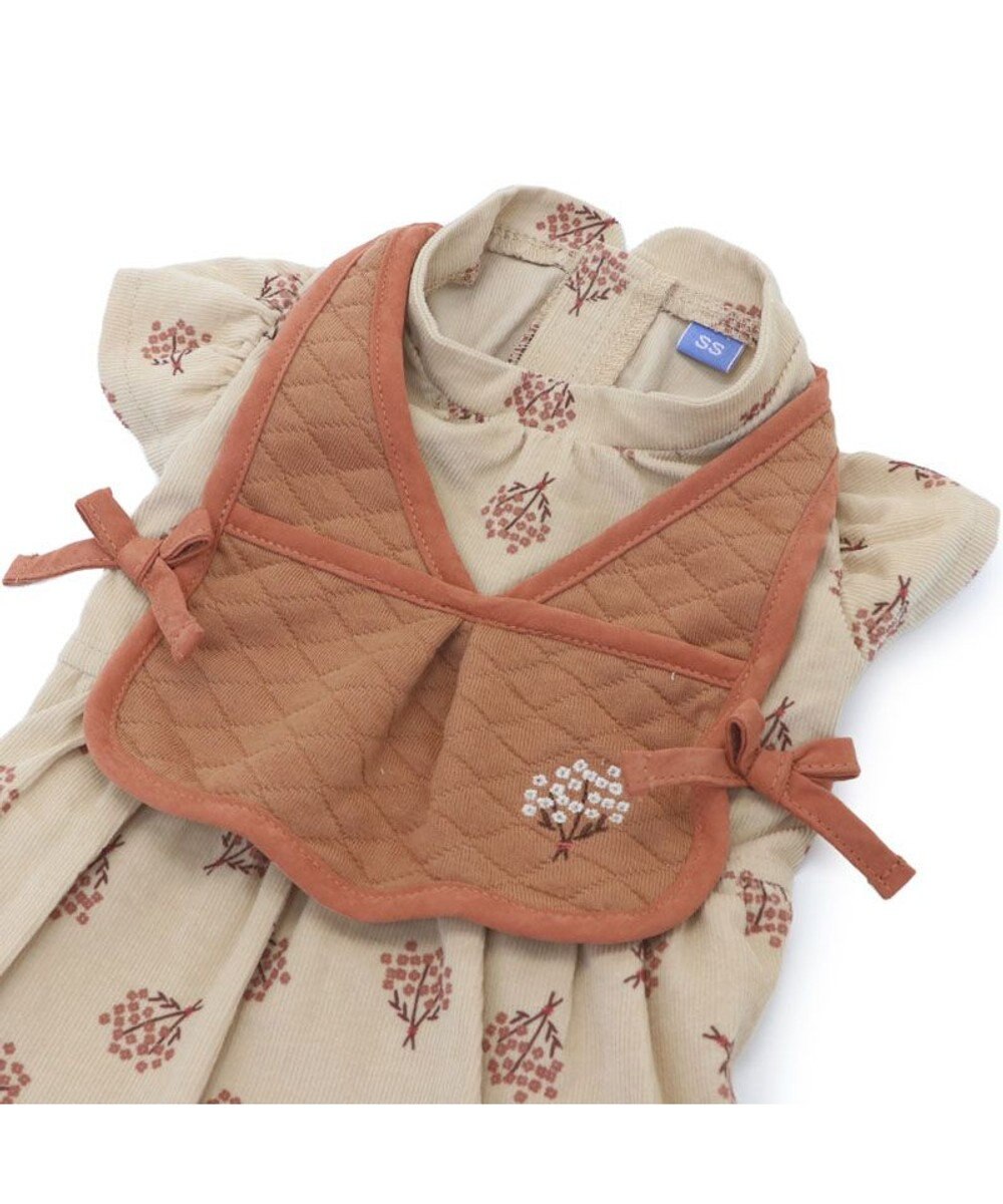 PET PARADISE ペットパラダイス キルトベスト付きワンピース 《ベージュ》 超小型犬 小型犬 