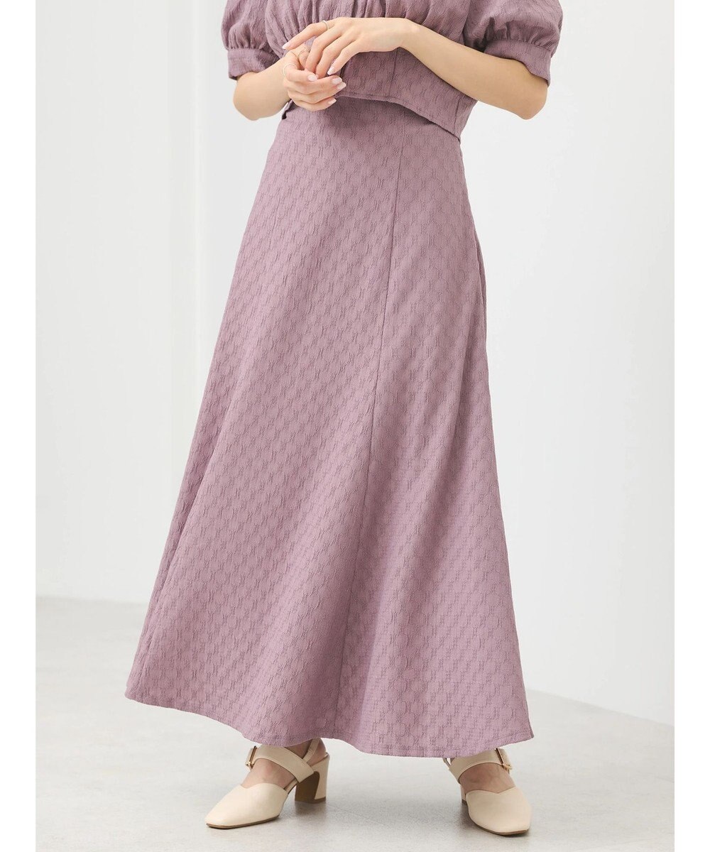 earth music&ecology ジャガードフレアスカート 