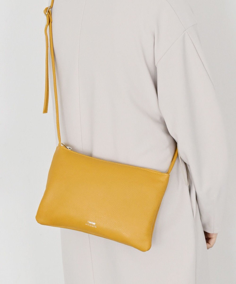 Hekhèr Le Style de Vie 新色追加【日本製】シュリンクレザー スクエアショルダーバッグ 