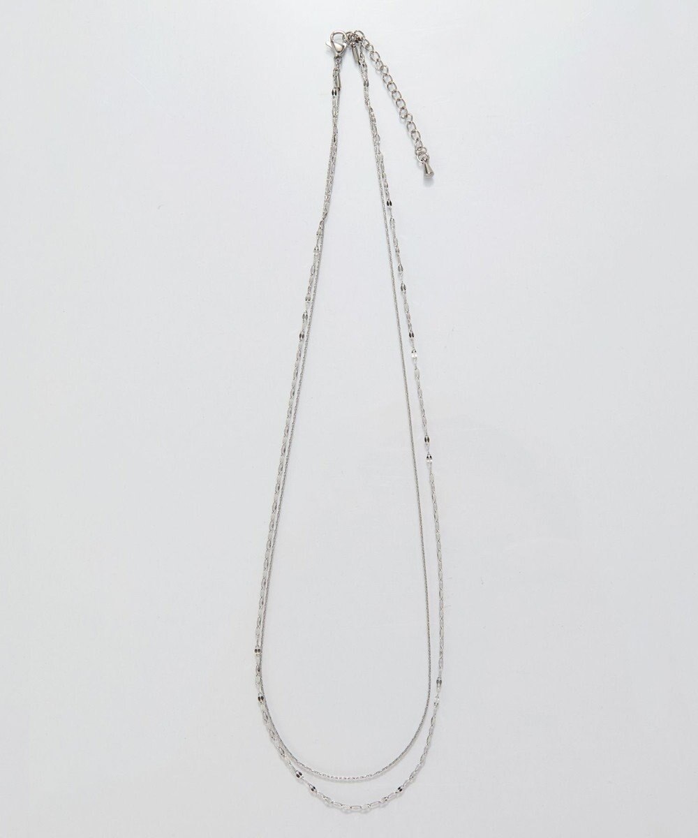 Phoebe <オンワード限定セット>ダブルチェーンネックレス×ツインカレントカフバングル 