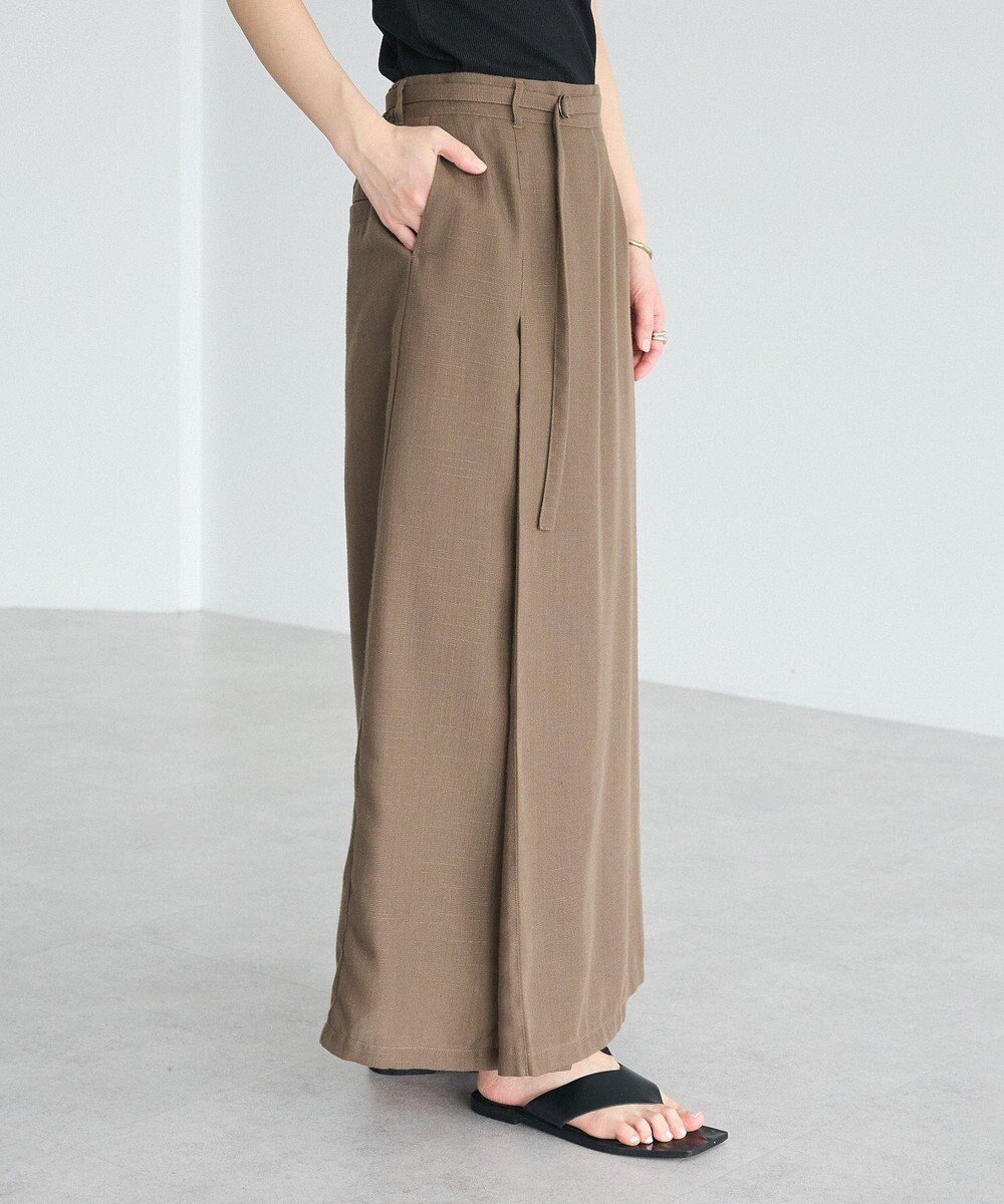 CRAFT STANDARD BOUTIQUE リネンライクラップ風スカート 