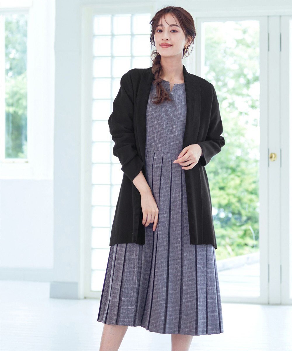 Tiaclasse 【新色追加・洗える】ミラノリブミドル丈カーディガン 